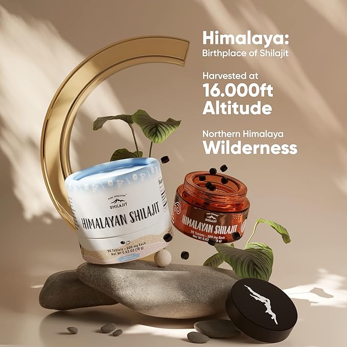 Pure Himalayan Shilajit Tablets 90ct (200mg Each)