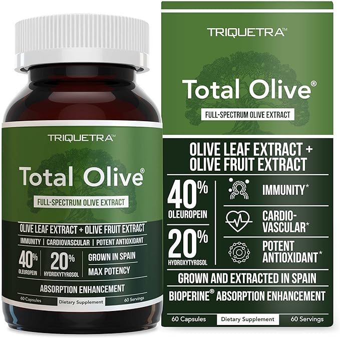 Total Olive® - Olive Leaf Extract (40% Oleuropein) (20% Hydroxytyrosol) (60 Count)