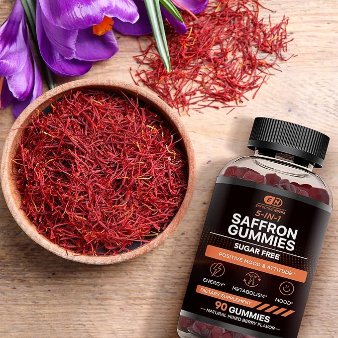 Saffron Gummies - Sugar Free Saffron D2, Passion (90ct)