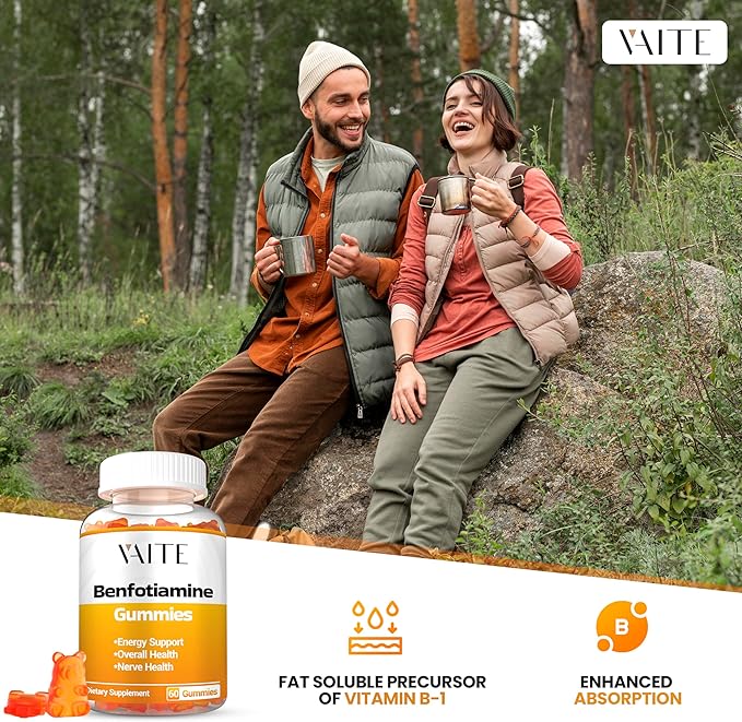 Benfotiamine Gummies with L-Leucine Supplement: Essential B1 Complex
