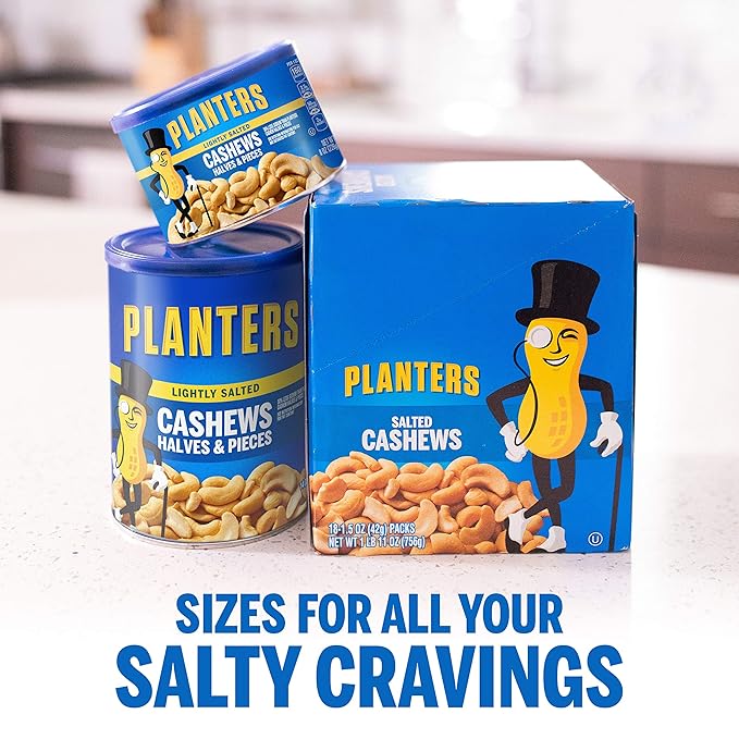 PLANTERS Lightly Salted Cashew Halves & 8 Oz 2)