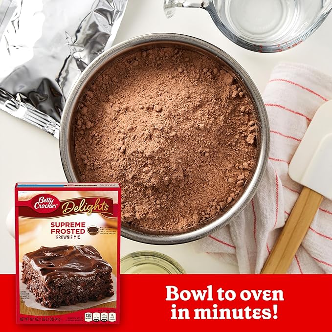Betty Crocker Delights Supreme Frosted Brownie Mix, 19.1 oz. (Pack of 12)
