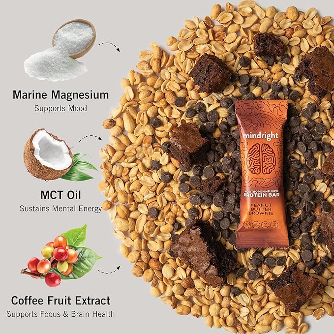 Mindright Superfood Vegan Protein Bar 12 (Peanut