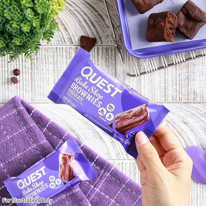 Quest Chocolate Chip Muffin, Blueberry Muffin and Brownie Bake Shop Bundle, Low Sugar, Low Net Carbs, Gluten Free
