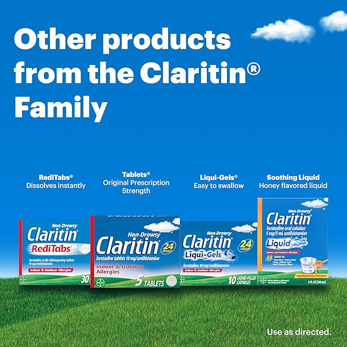 Claritin 24hr Non-Drowsy Allergy Relief, Loratadine Tablets 30 + 1 Ct