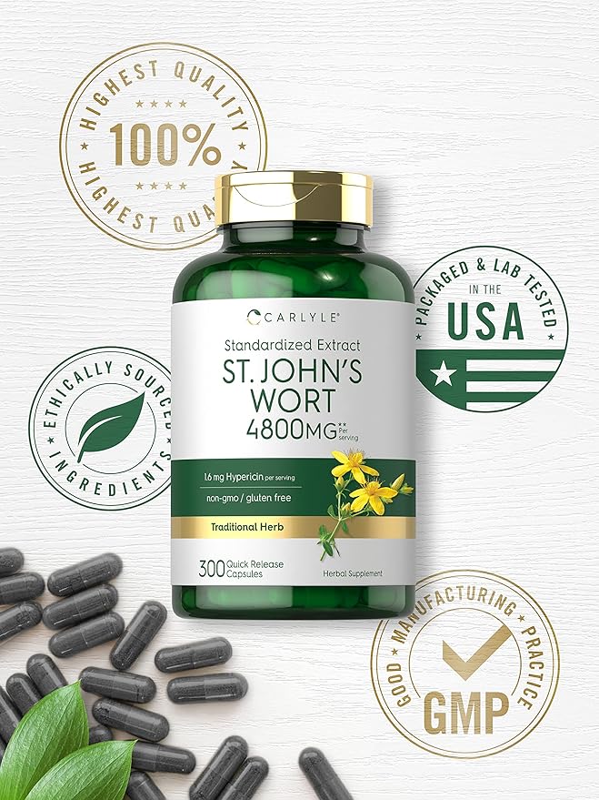 Carlyle St John's Wort Capsules 4800mg | 300 Count