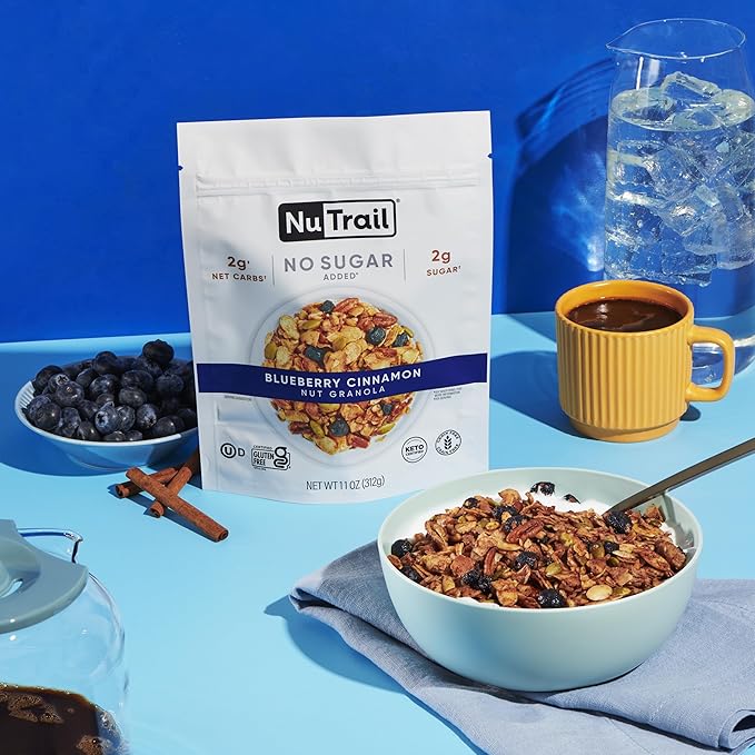 NuTrail Nut Granola Cereal, Blueberry Cinnamon, 8 oz. 1 Count