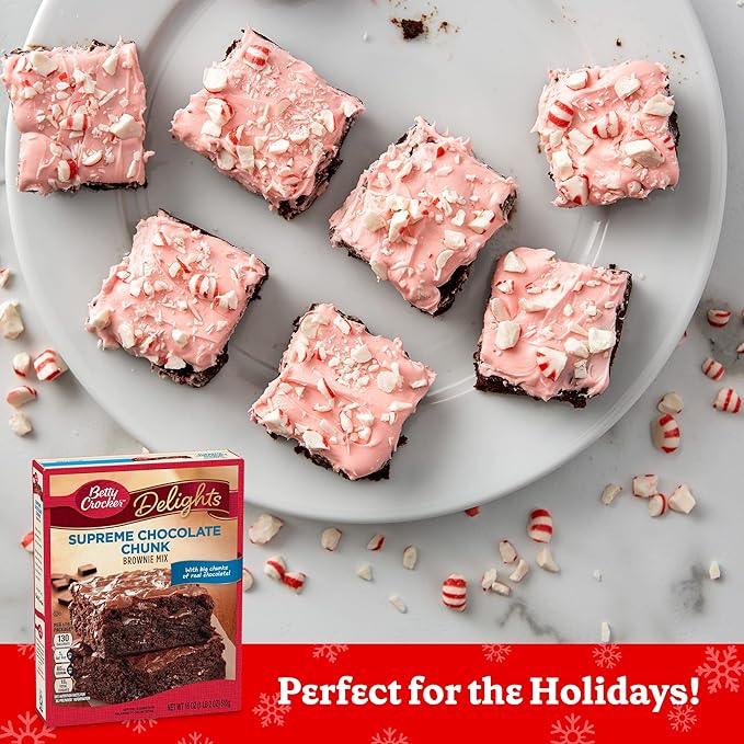Betty Crocker Supreme Chocolate Chunk Brownie Mix, 18 oz (Pack of 6)
