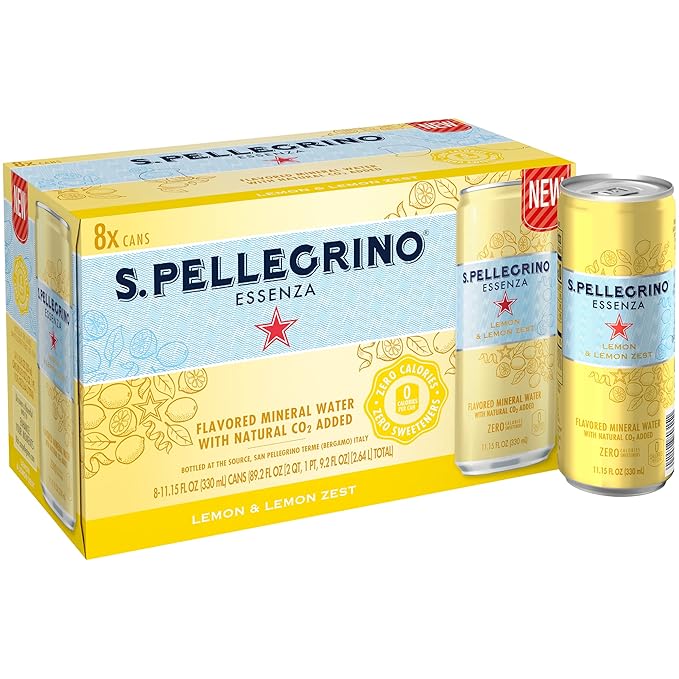 S.Pellegrino Essenza Variety Pack - Blood Orange, Lemon, Original (unflavored),11.15 Fl. Oz (Pack of 24)