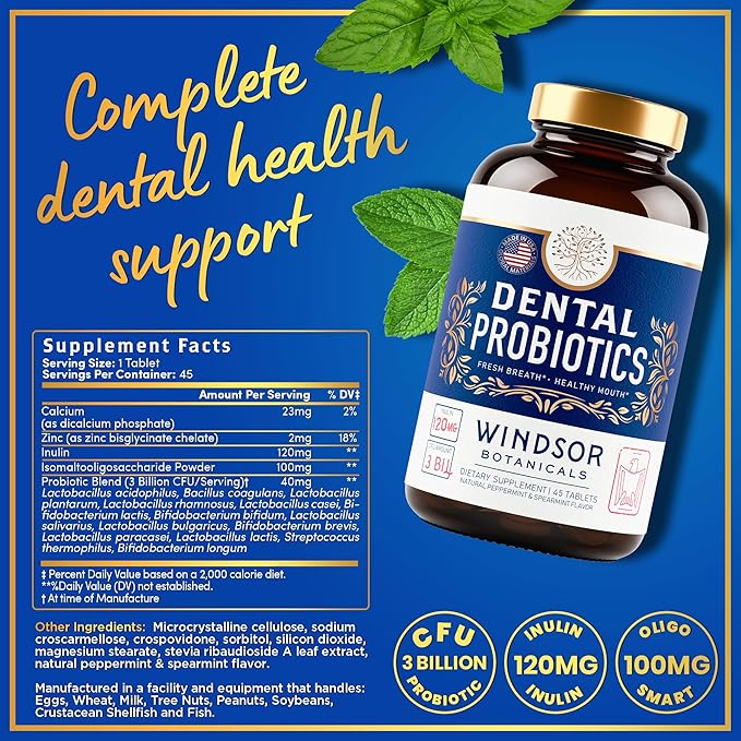 Oral Probiotics for Teeth and Gums 3BN CFU K12 Pro 90 Best