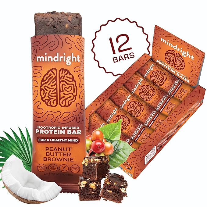 Mindright Superfood Vegan Protein Bar 12 (Peanut